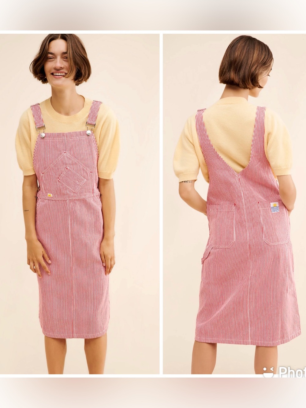 NEW LF Markey Saul Dungaree Skirtalls Red Stripe Size 8